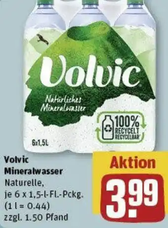 REWE Volvic Mineralwasser 6 x 1,5-l-Fl. Pckg. Angebot