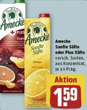 REWE Amecke Sanfte Säfte oder Plus Säfte 1 L Pckg. Angebot