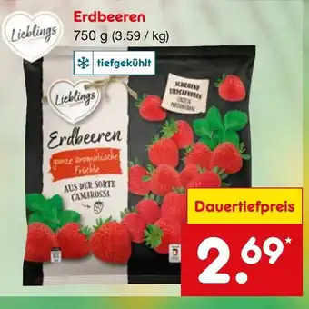 Netto Marken-Discount Lieblings Erdbeeren 750g Angebot