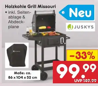 Netto Marken-Discount JUSKYS Holzkohle Grill Missouri Angebot