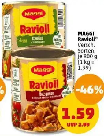 PENNY MAGGI Ravioli 800 g Angebot