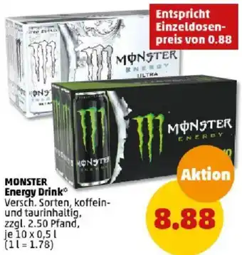 PENNY MONSTER Energy Drink 10x0,5 L Angebot