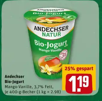 REWE Andechser bio-jogurt Angebot