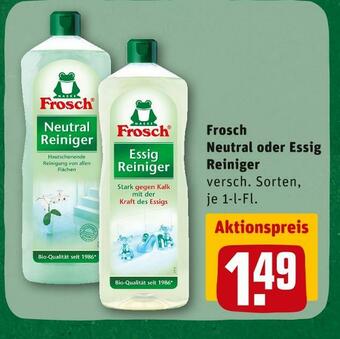REWE Frosch neutral oder essig reiniger Angebot