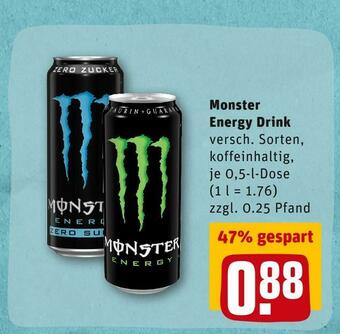 REWE Monster energy energy drink Angebot