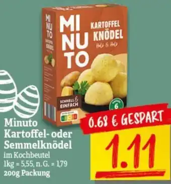 NP Discount Minuto Kartoffel oder Semmelknödel 200g Packung Angebot