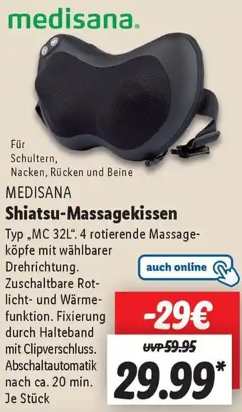 Lidl MEDISANA Shiatsu-Massagekissen Angebot