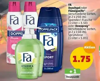 PENNY Fa duschgel, flüssigseife oder deospray Angebot