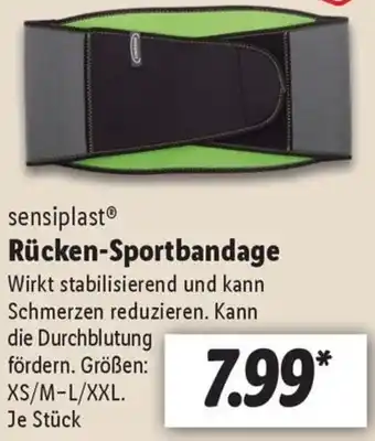 Lidl Sensiplast Rücken-Sportbandage Angebot