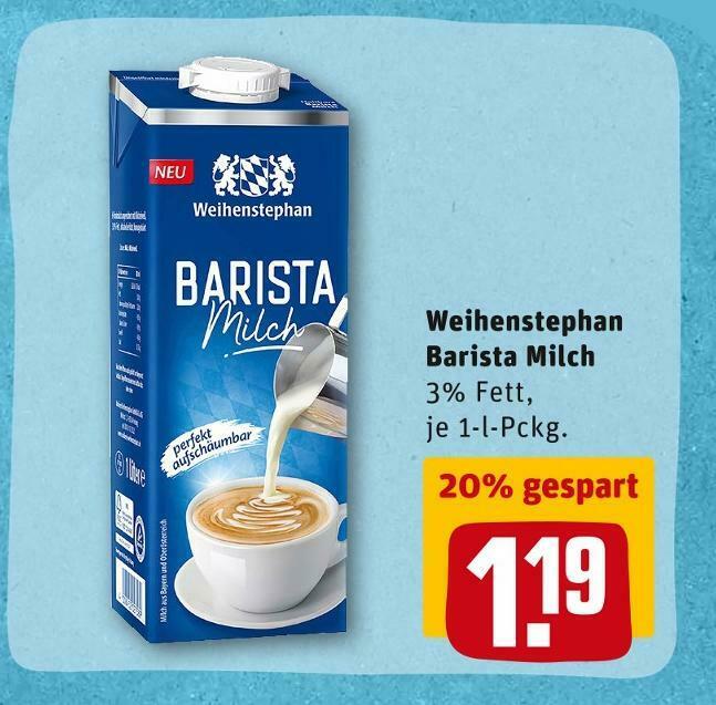 Weihenstephan barista milch Angebot bei REWE