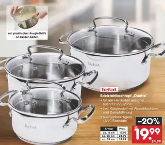 Netto Marken-Discount Tefal Edelstahlkochtopf,,Duetto" Angebot