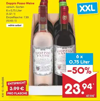 Netto Marken-Discount Doppio Passo Weine 6*0,75 Liter Angebot