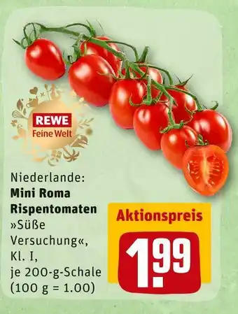 REWE Rewe feine welt mini roma rispentomaten Angebot