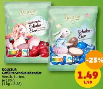 PENNY DOUCEUR Gefüllte Schokoladeneier 180 g Angebot