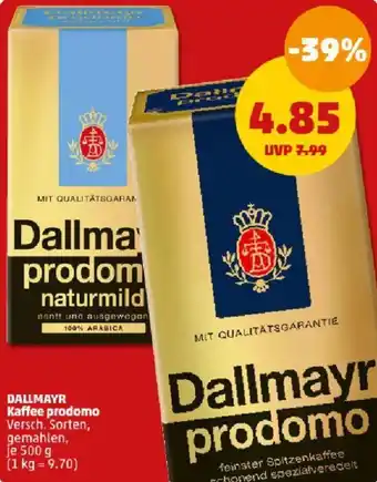 PENNY DALLMAYR Kaffee prodomo 500 g Angebot