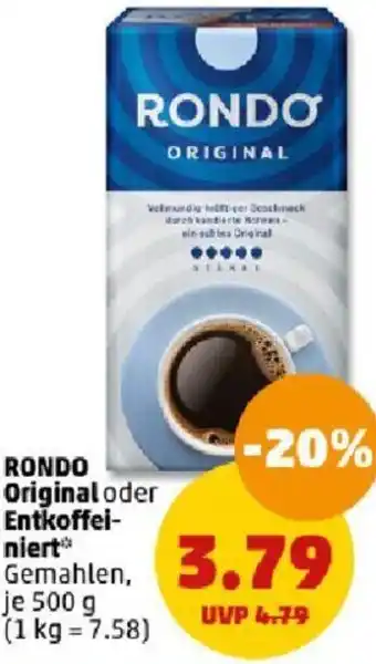 PENNY RONDO Original oder Entkoffeiniert 500 g Angebot