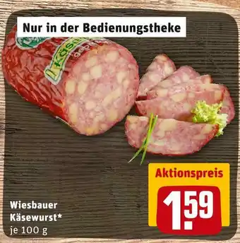 REWE Wiesbauer käsewurst Angebot