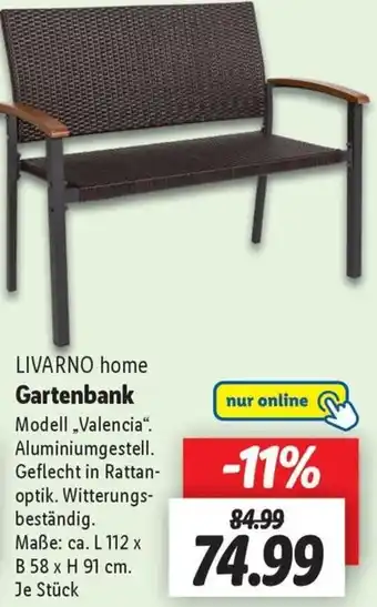 Lidl LIVARNO home Gartenbank Angebot