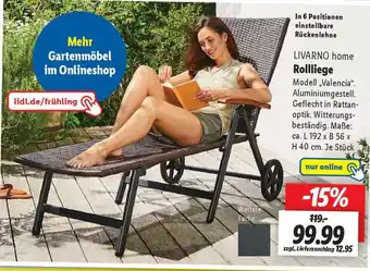 Lidl LIVARNO home Rollliege Angebot