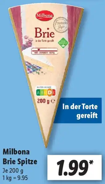 Lidl Milbona Brie Spitze 200 g Angebot