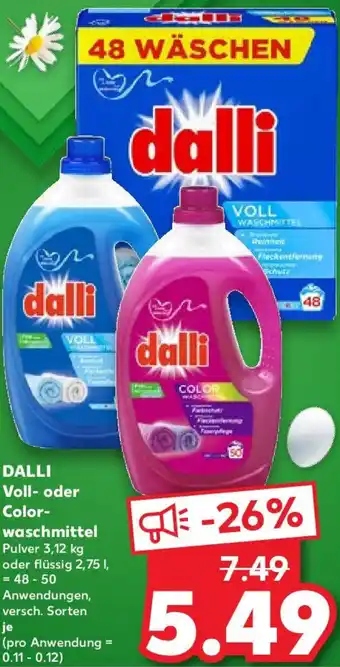 Kaufland DALLI Voll oder Colorwaschmittel 48-50 Anwendungen Angebot