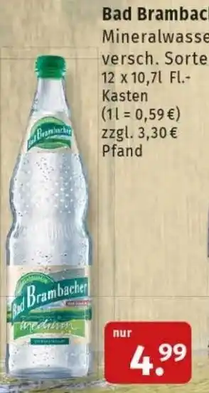 Markgrafen Bad Brambacher Mineralwasser 12x0,7 L-Fl. Kasten Angebot