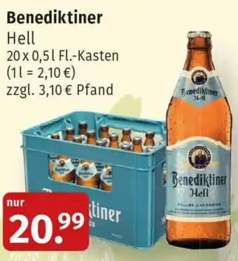 Markgrafen Benediktiner Hell 20 x 0,5 L Fl. Kasten Angebot