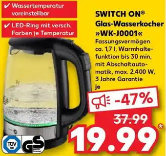 Kaufland SWITCH ON Glas-Wasserkocher WK-J0001 Angebot