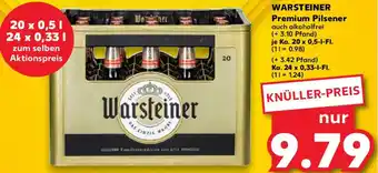 Kaufland WARSTEINER Premium Pilsener Ka. 20x0,5/24x0,33 L-Fl. Angebot