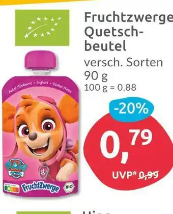 Budni Fruchtzwerge quetschbeutel Angebot