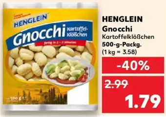 Kaufland HENGLEIN Gnocchi 500 g Packg. Angebot