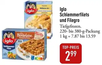 Galeria Markthalle Iglo Schlemmerfilets und Filegro 220-380 g Packung Angebot