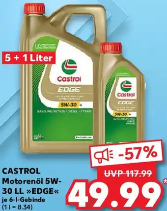 Kaufland CASTROL Motorenöl 5W- 30 LL EDGE 5 + 1 Liter Angebot