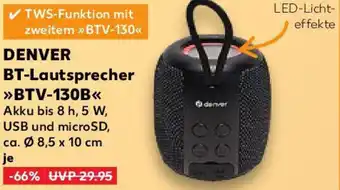 Kaufland Denver BT-Lautsprecher BTV-130B Angebot