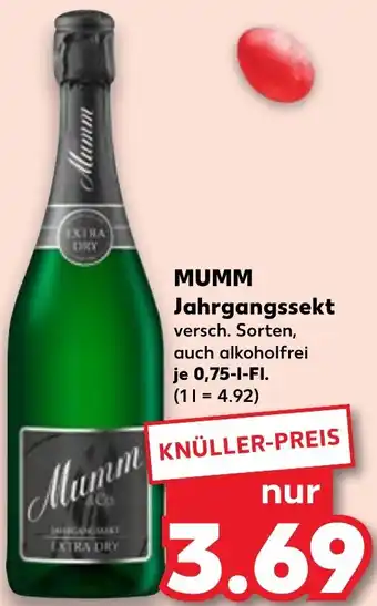 Kaufland MUMM Jahrgangssekt 0,75 L-Fl. Angebot