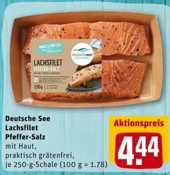 REWE Deutsche see lachsfilet pfeffer-salz Angebot