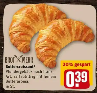 REWE Brot & mehr buttercroissant Angebot