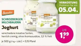 Denns BioMarkt SCHROZBERGER MILCHBAUERN Joghurt 500g Angebot