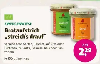 Denns BioMarkt ZWERGENWIESE Brotaufstrich ,,streich's drauf" 160g Angebot