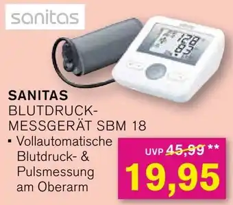 KODi SANITAS BLUTDRUCKMESSGERÄT SBM 18 Angebot