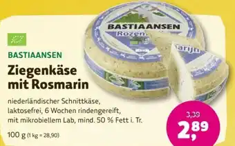 Denns BioMarkt BASTIAANSEN Ziegenkäse mit Rosmarin 100g Angebot