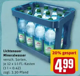 REWE Lichtenauer mineralwasser Angebot