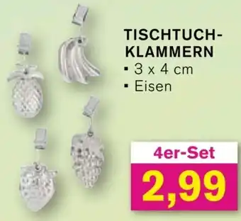 KODi TISCHTUCHKLAMMERN 4er-Set Angebot