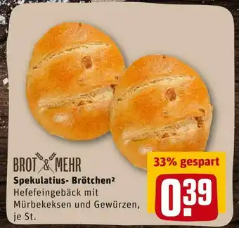 REWE Brot & mehr spekulatius-brötchen Angebot