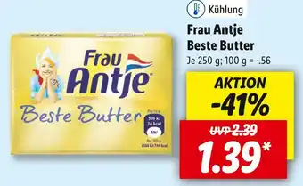 Lidl Frau antje beste butter Angebot