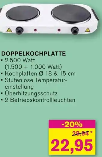 KODi DOPPELKOCHPLATTE Angebot