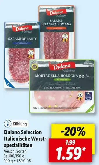 Lidl Dulano selection wurstspezialitäten Angebot