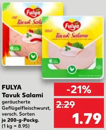 Kaufland FULYA Tavuk Salami 200 g Packg. Angebot