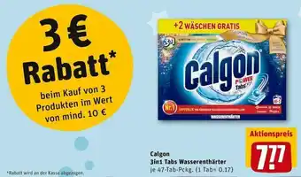 REWE Calgon 3in1 tabs wasserenthärter Angebot