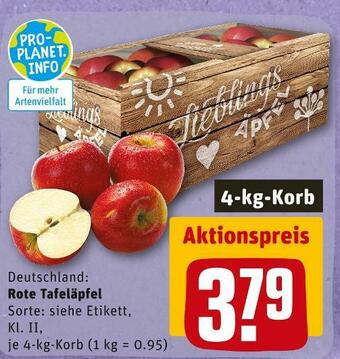 REWE Rote tafeläpfel Angebot